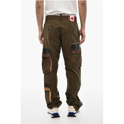 Dsquared² Cotton Cargo Pants with Coated Cotton Pockets