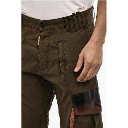 Dsquared² Cotton Cargo Pants with Coated Cotton Pockets