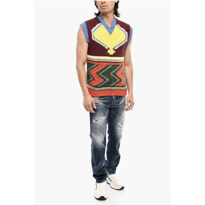 Dsquared² Sleeveless Multicolor Sweater