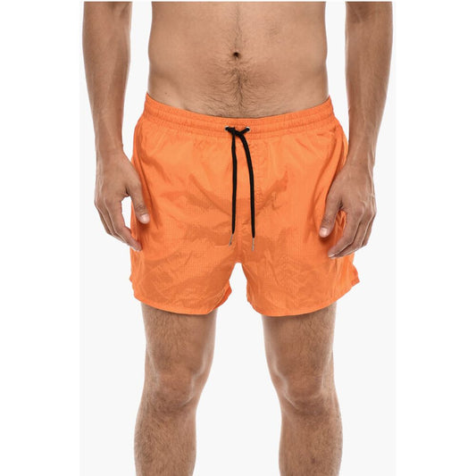 Dsquared² Logo Print MIDI Boxer Swimsuit