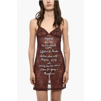 Dsquared² UNDERWEAR Embroidered Lace Slip Dress