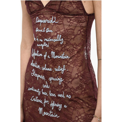 Dsquared² UNDERWEAR Embroidered Lace Slip Dress