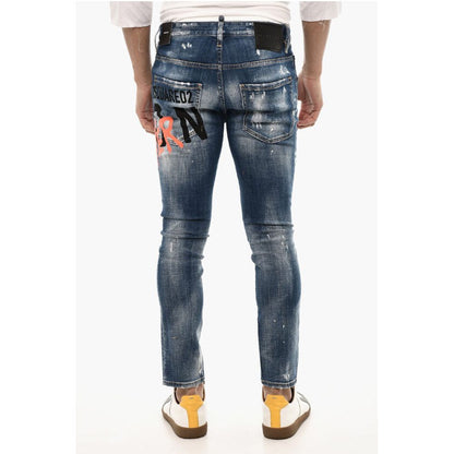 Dsquared² Slim Fit ICON FOREVER Jeans Splatter Effect 15 cm