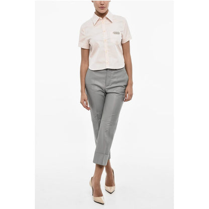 Dsquared² Lining Cropped Leather Pants