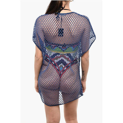 Dsquared² Solid Color Openwork Beach Cover-up Dress
