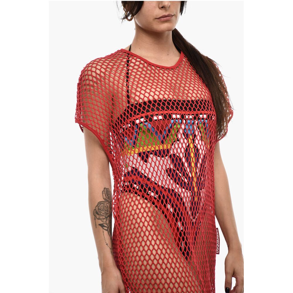 Dsquared² Openwork Maxi Beach Cover-up Dress