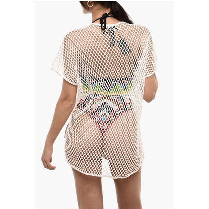 Dsquared² Solid Color Openwork Beach Cover-up Dress