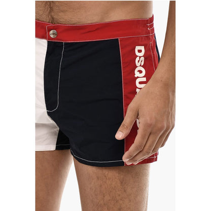 Dsquared² Color Block Swim Shorts with Side Logo