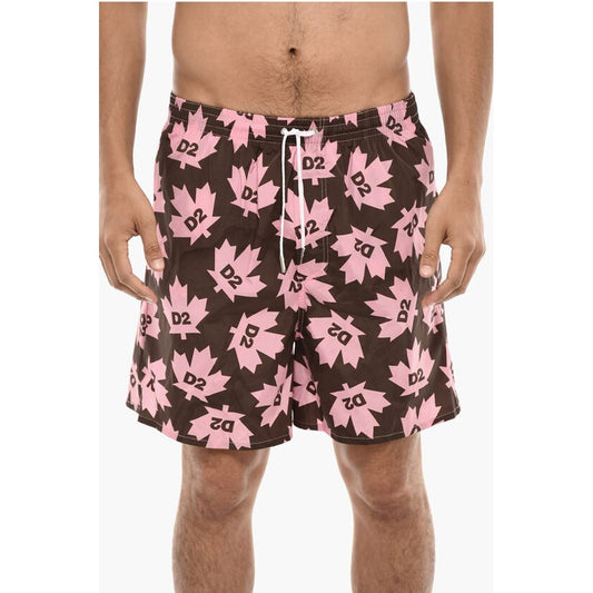 Dsquared² Allover Logo Printed Swim Shorts