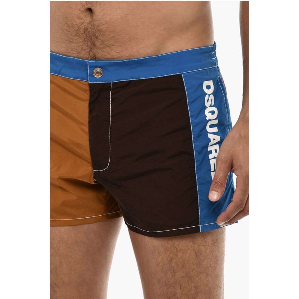 Dsquared² Color Block Swim Shorts with Side Logo