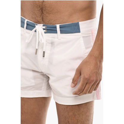 Dsquared² Contrasting Bands MIDI Swim Shorts