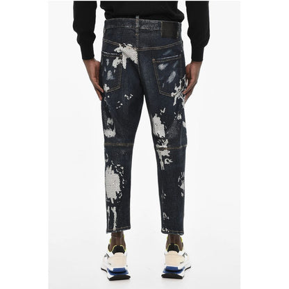 Dsquared² Low Waist Rhinestone Regular Fit Jeans