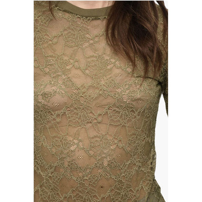 Dsquared² Solid Color Lace Top