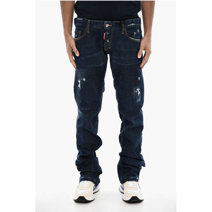 Dsquared² Distressed SHAMPEI Jeans with Visible Stitching