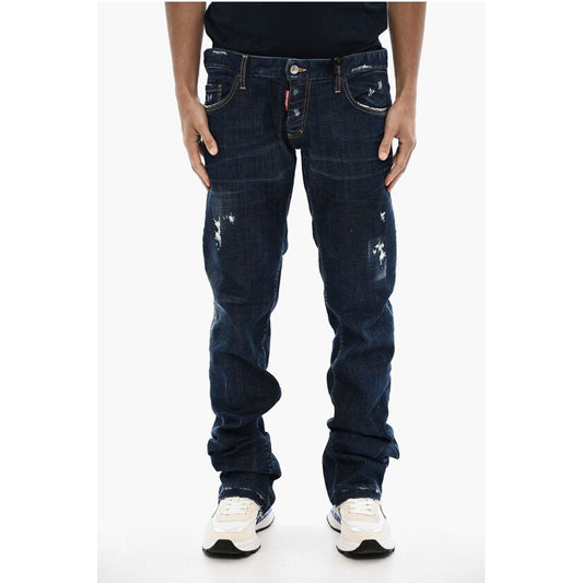 Dsquared² Distressed SHAMPEI Jeans with Visible Stitching