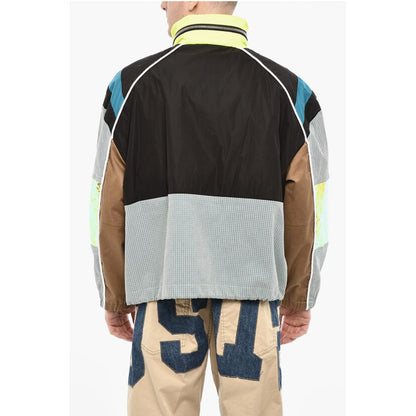 Dsquared² Multi Fabrics Windbreaker With Hidden Hood
