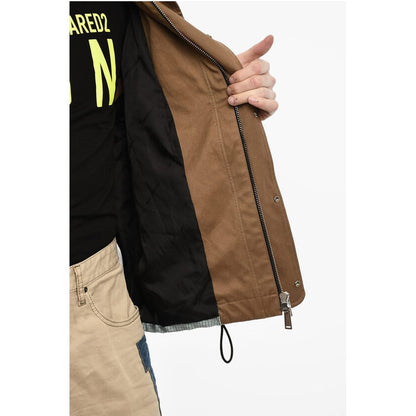 Dsquared² Multi Fabrics Windbreaker With Hidden Hood
