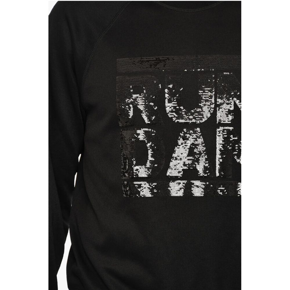 Dsquared² Cotton Blend Sweatshirt with Sequined Monogram