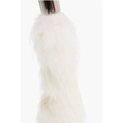 Dsquared² Metal Keyring with Real Fur Pendant