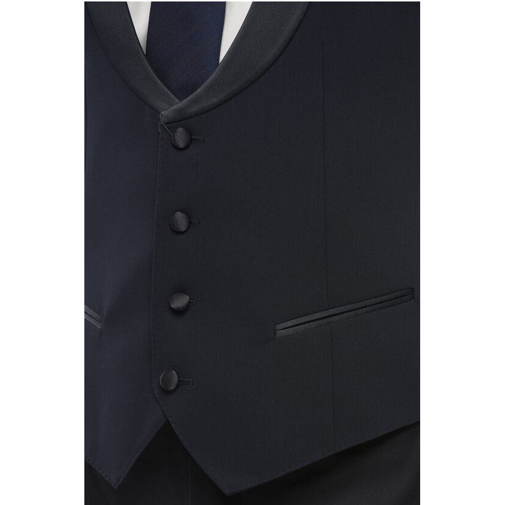 Corneliani CODE Virgin Wool Vest with Satin Detail