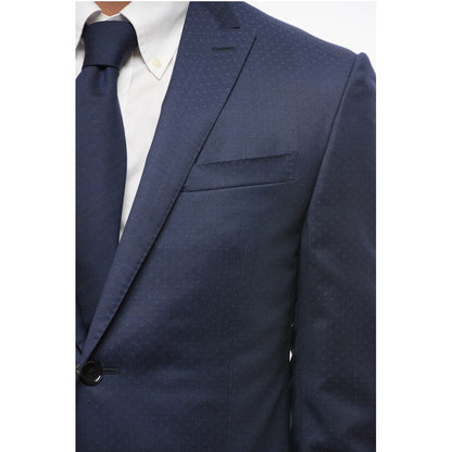 Corneliani Dotted CERIMONIA ACADEMY Suit with Peak Lapel