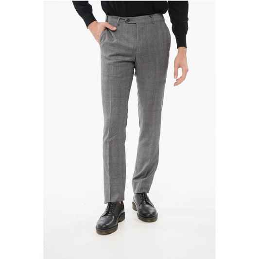 Corneliani Checkered Wool Pants