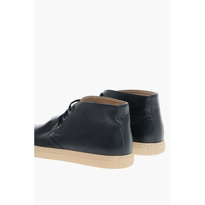Corneliani CC COLLECTION Leather Chukka Boots with Contrasting Sole