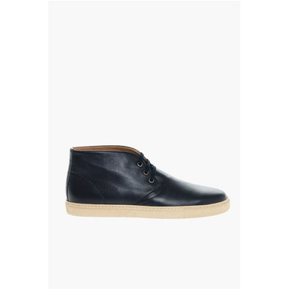 Corneliani CC COLLECTION Leather Chukka Boots with Contrasting Sole