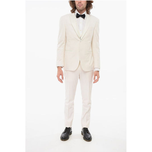 Corneliani CODE Virgin Wool TAILORED 3 Piece Suit With Peak Lapel