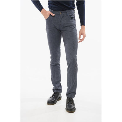 Corneliani ID Wool Pants with Buttoned Closure