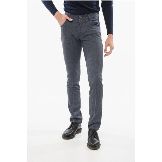 Corneliani ID Wool Pants with Buttoned Closure