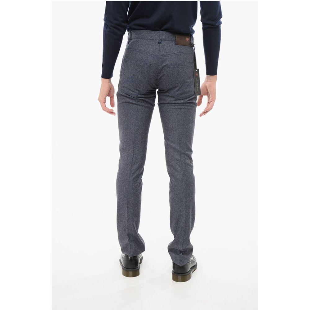 Corneliani ID Wool Pants with Buttoned Closure