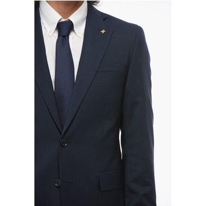 Corneliani CC COLLECTION Virgin Wool REFINED Suit with Micro Houndstoot