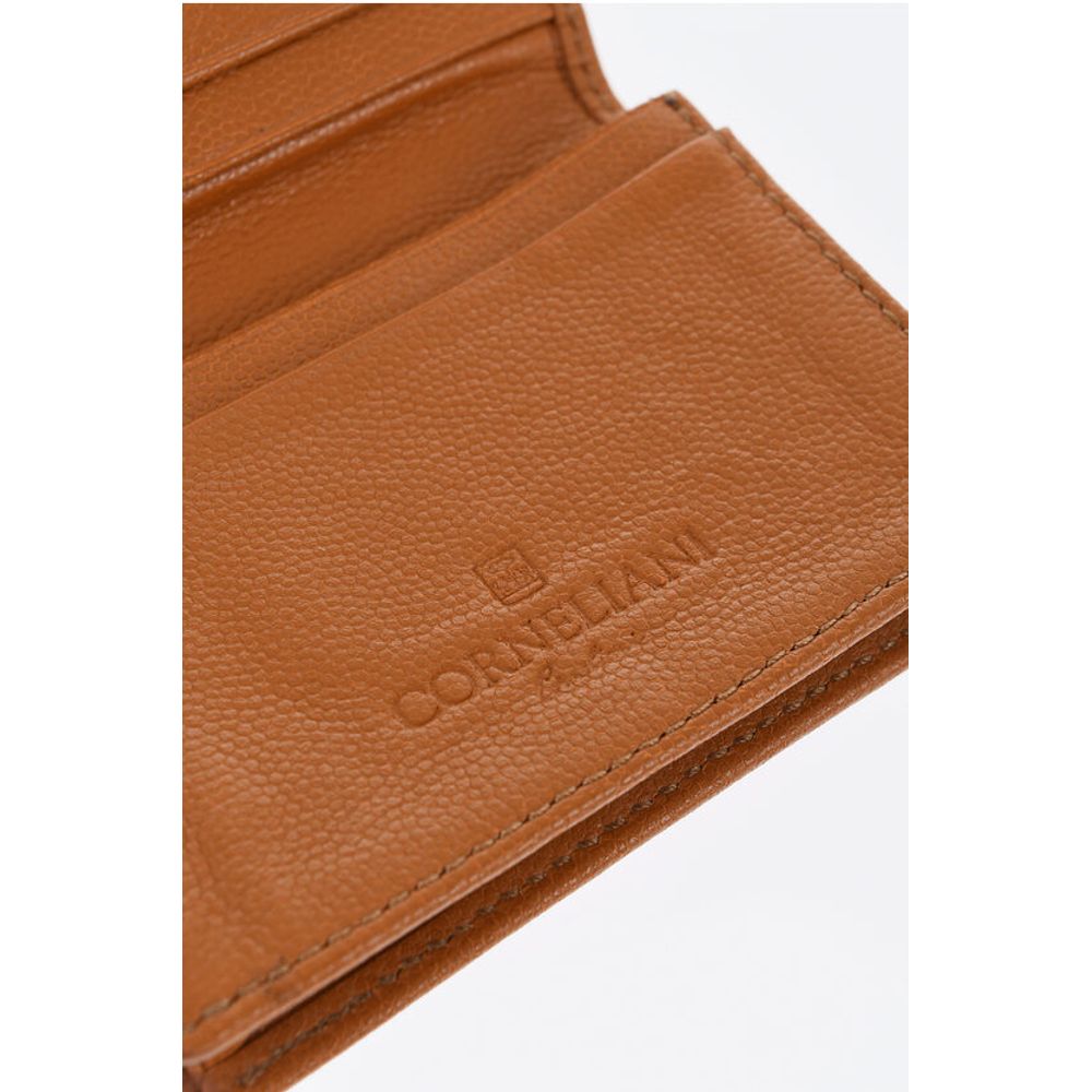Corneliani Saffiano Leather Bifold Card Holder