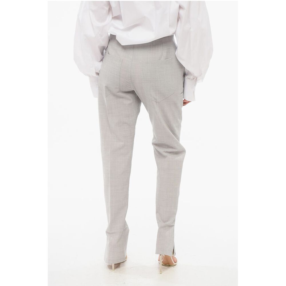 Setchu Wool Blend Pants with Ankle Slits