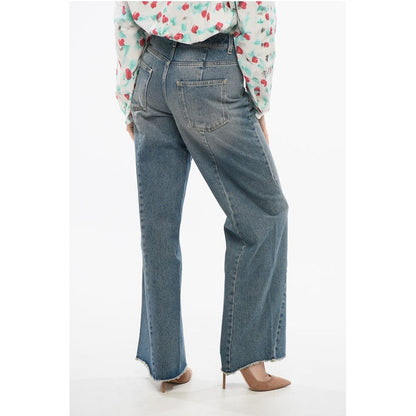 Givenchy Transversal Stitched Delavè Denims with Raw-cut Hem 27cm