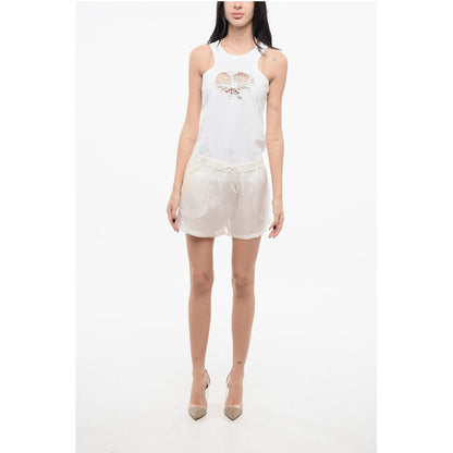 Super Blond Chiffon Pleated Shorts