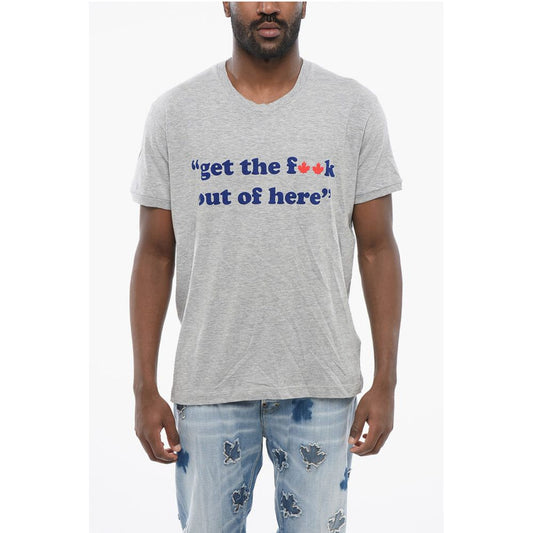 Dsquared² Crew Neck OUT OF HERE Cotton T-Shirt