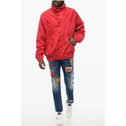 Dsquared² Cotton Blend Windbreaker with Back Embossed Logo