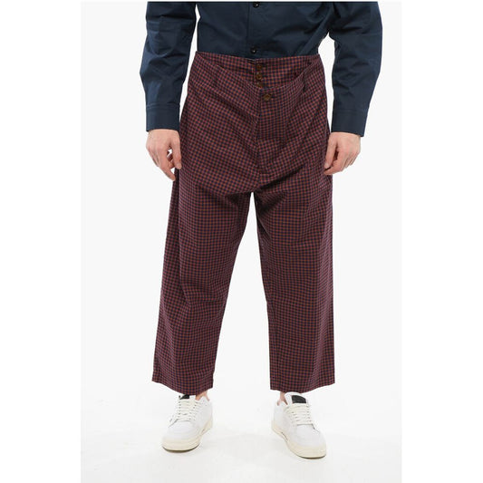 Vivienne Westwood Gingham Patterned Cotton Pants