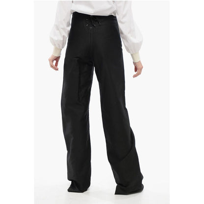 Maison Margiela MM5 Satin Cotton Pants with Buttons