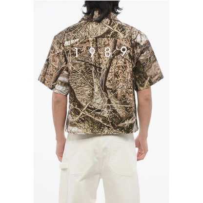 1989 Studio Printed Cotton CAMOUFLAGE Bowling Shirt