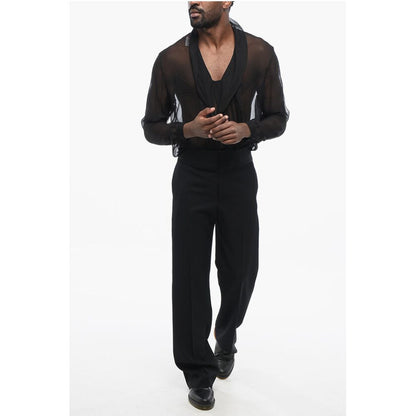 Valentino Virgin Wool Pants with Side Satin Bands