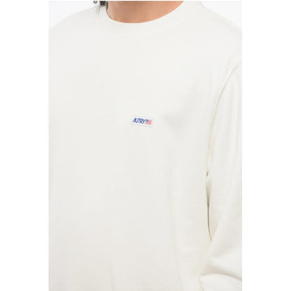 Autry Solid Color Brushed Cotton Crewneck Sweatshirt