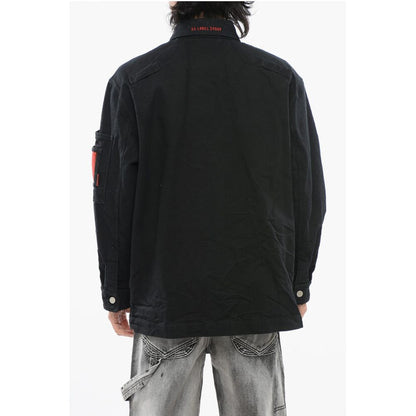 44 Label Group Multipocketed Denim Jacket with Snap Buttons