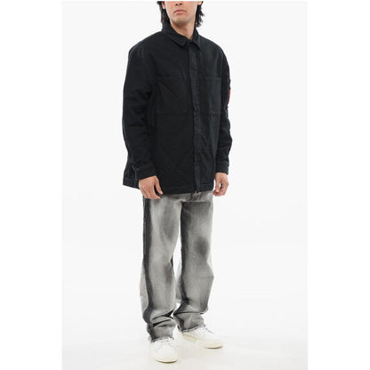 44 Label Group Multipocketed Denim Jacket with Snap Buttons