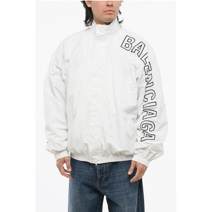 Balenciaga Nylon Windbreaker with Embroidered Logo