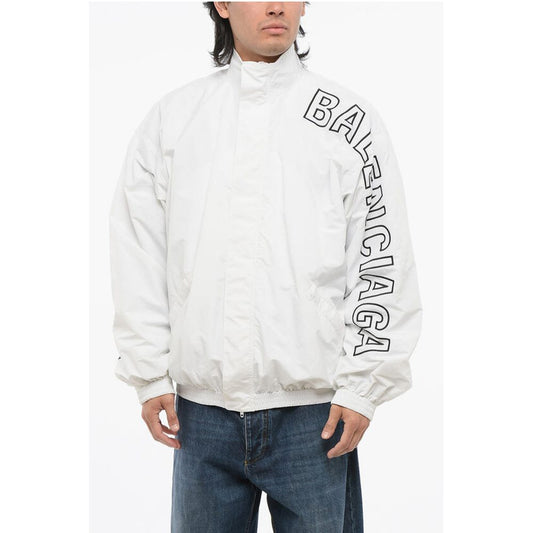 Balenciaga Nylon Windbreaker with Embroidered Logo