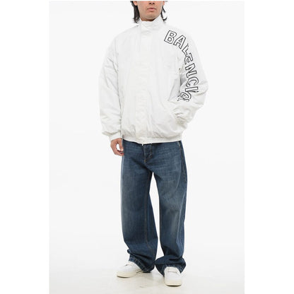 Balenciaga Nylon Windbreaker with Embroidered Logo