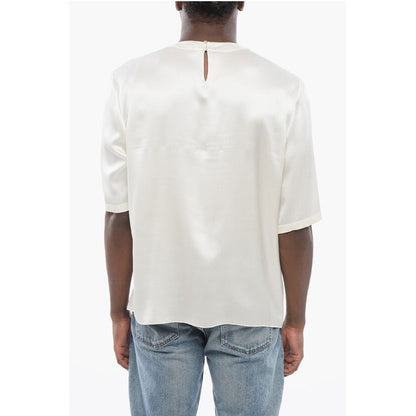 Saint Laurent Short-sleeved Silk Blouse